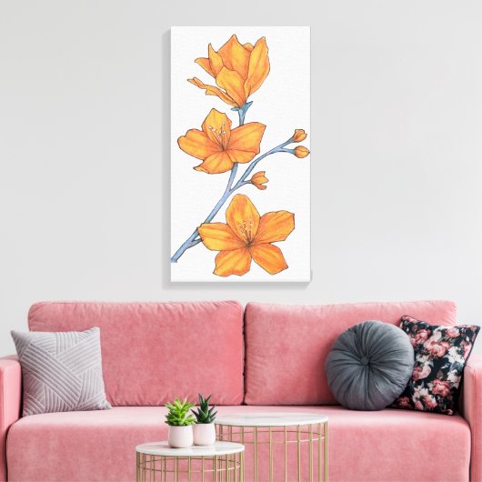 Tangerine Petals Leinwanddruck (Insitu (Wohnzimmer))