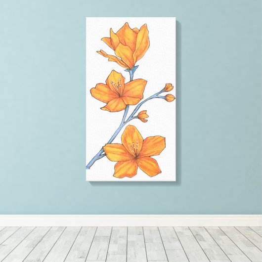 Tangerine Petals Leinwanddruck (Insitu (Holzboden))