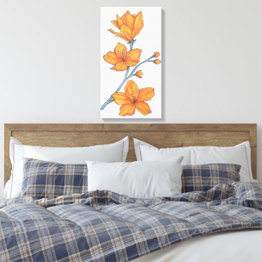 Tangerine Petals Leinwanddruck (Insitu (Schlafzimmer))