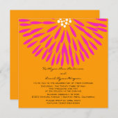 Tangerine & Pink  Floral Wedding Invitation Einladung (Vorne/Hinten)
