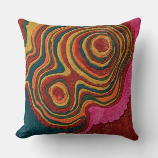 Tangerine-Pink-Teal-Topographie-Wurfkissen Kissen