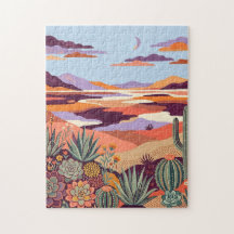 Tangerine & Plum Wüstenpuzzle – 8x8