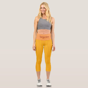 "TANGERINE" VON JEANIE DEE - PERSONALISIEREN SIE D CAPRI LEGGINGS