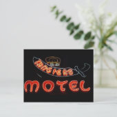 Tanger's Motel Vintag Chicago Neon Post Card Postkarte (Stehend Vorderseite)