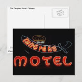 Tanger's Motel Vintag Chicago Neon Post Card Postkarte (Vorne/Hinten)