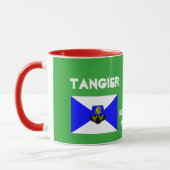 Tangier Marokko Flagge Maßgeschneiderte Tasse (Links)