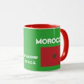 Tangier Marokko Flagge Maßgeschneiderte Tasse (VorderseiteRechts)