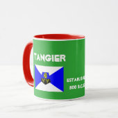 Tangier Marokko Flagge Maßgeschneiderte Tasse (Vorderseite Links)