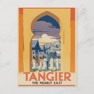 Tangier Vintage Travel Poster Postkarte