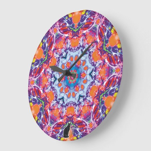 Tangiers Kaleidoscope Große Wanduhr (Winkel)