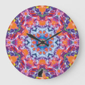 Tangiers Kaleidoscope Große Wanduhr (Vorderseite)