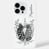 Tangle Art: Florales Design, Ovale - Case-Mate iPhone Hülle (Rückseite)