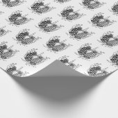 Tangle Art: Florales Design, Ovale -  Geschenkpapier (Ecke)