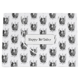 Tangle Art: Florales Design, Ovale - Große Geschenktüte