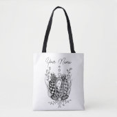 Tangle Art: Florales Design, Ovale -  Tasche (Vorderseite)