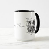 Tangle Art: Florales Design, Ovale - Tasse (VorderseiteRechts)