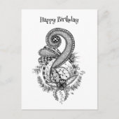 Tangle Art: Florales Motiv - Postkarte (Vorderseite)