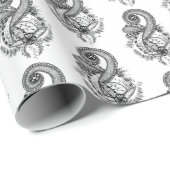 Tangle Art: Florales Motiv - Rolle  Geschenkpapier (Rolleneckpunkt)