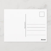 Tangle Blume gezeichnet - Postkarte (Rückseite)