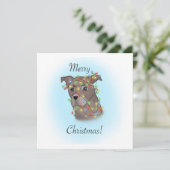 Tangle Pup Feiertagskarte (Stehend Vorderseite)