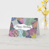 Tangled Art Birthday Card Karte (Gelbe Blume)