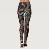 Tangled Branches Abstract 101  Green Leggings (Rückseite)
