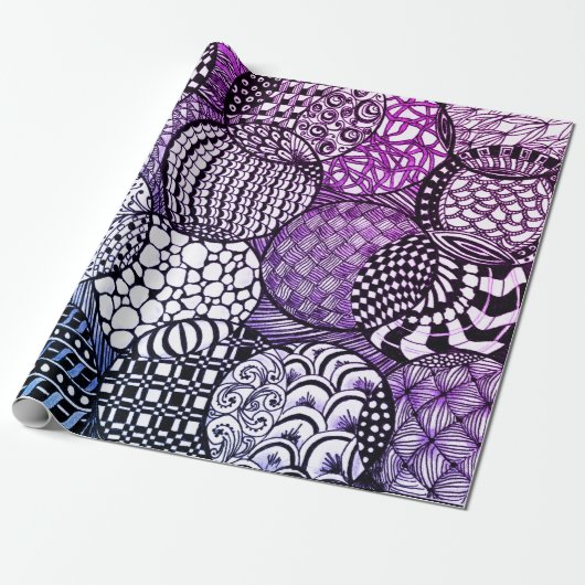 Tangled Design Bälle für Hanukkah Geschenk geben Geschenkpapier (Ungerollt)