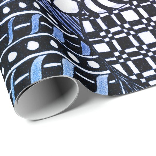 Tangled Design Bälle für Hanukkah Geschenk geben Geschenkpapier (Rolleneckpunkt)