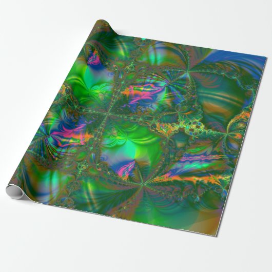 Tangled Destiny Psychedelic Fraktal Geschenkpapier (Ungerollt)