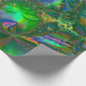 Tangled Destiny Psychedelic Fraktal Geschenkpapier (Ecke)