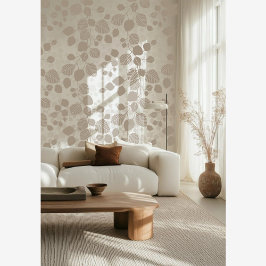 Tangled Foliage Canopy Soft Monochrome Tapete