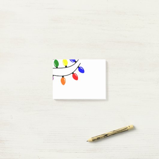 Tangled Lights Post-it Notes Klebezettel (Auf Schreibtisch)