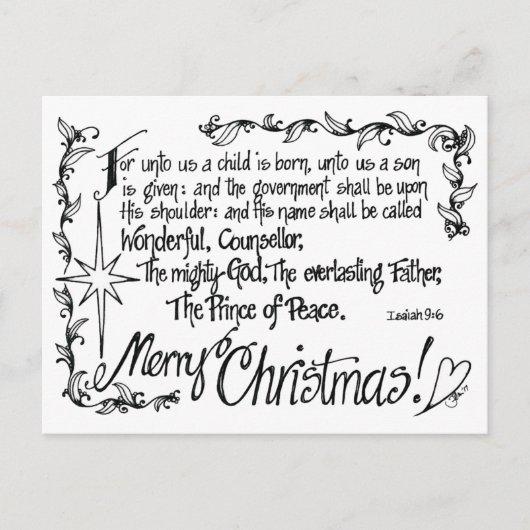 Tangled Religious Christmas Postcard Feiertagspostkarte (Vorderseite)