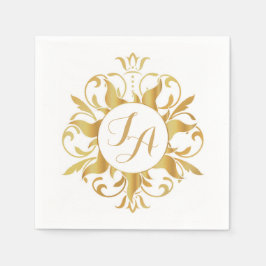 Tangled Sun Monogram Napkins Serviette