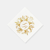 Tangled Sun Monogram Napkins Serviette (Ecke)