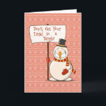 Tangled Tinsel Snowman Feiertagskarte<br><div class="desc">Weihnachten kann so stressig für so viele sein,  so schicken Sie Ihren Freunden und Familie diese niedliche Karte,  um ein Gigle aus ihnen zu bekommen und ihren Tag zu erhellen!</div>