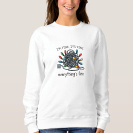 Tangled Up Christmas Lights Card Sweatshirt