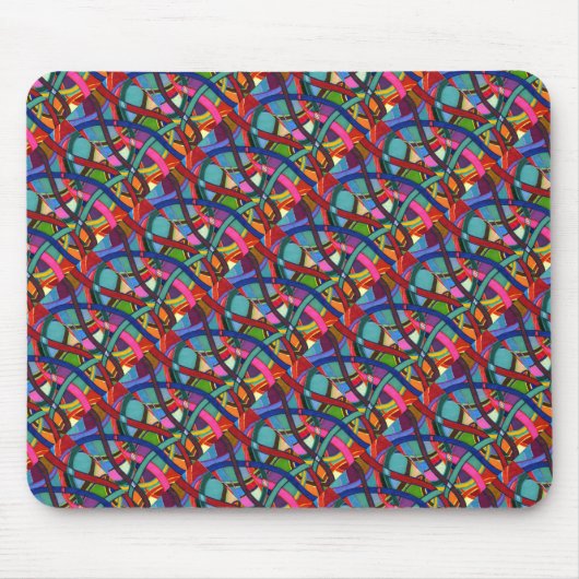 "Tangled Weaving" geteerte abstrakte Design Mousep Mousepad (Vorne)