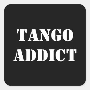Tango Addict Tanguero Argentinischer Tango Quadratischer Aufkleber