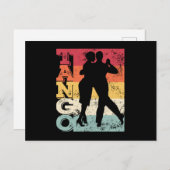 Tango Argentino Retro Vintage Tango Vals Tango Postkarte (Vorne/Hinten)