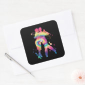 Tango Argentino Tancing Milonga Vals Quadratischer Aufkleber (Umschlag)