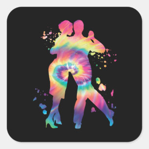 Tango Argentino Tancing Milonga Vals Quadratischer Aufkleber
