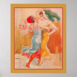 "Tango"-Art-Deco der 1920er Jahre Poster<br><div class="desc">Roaring Zwanziger ,  Art Deco,  Dancing Flappers Print mit dem Titel "Tango" 16x20 hier gezeigt.</div>