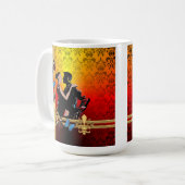 Tango auf Damast Kaffeetasse (Vorderseite Links)