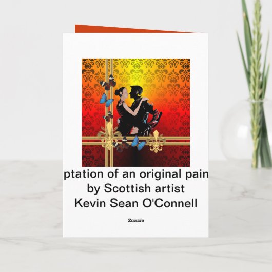 Tango auf Damast Karte (Rückseite)