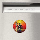 Tango auf Damast Magnet (In Situ (Geschirrspüler))