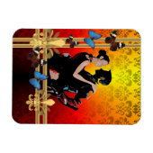 Tango auf Damast Magnet (Horizontal)