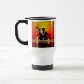 Tango auf Damast Reisebecher (Links)