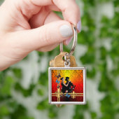 Tango auf Damast Schlüsselanhänger (Hand)