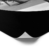 Tango auf der Plaza in Buenos Aires - Schwarz & We Poster (Ecke)